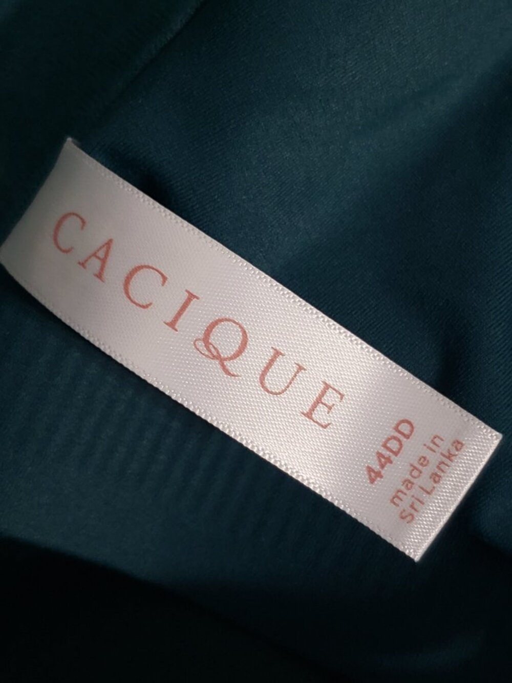Cacique Turquoise Green Bra 44DD Lightly Lined Balconette Underwire - Picture 2 of 5
